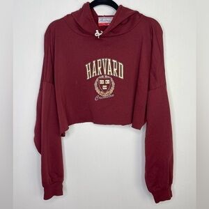 Vintage Campus creations Harvard cropped hoodie